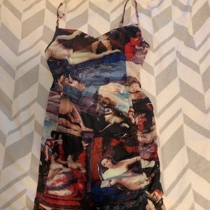 Renaissance inspired art print dress